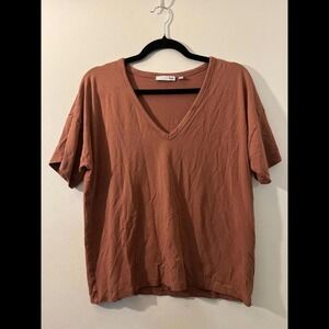 Wilfred Free Women's V-Neck T-Shirt - Medium - Earthy Rose